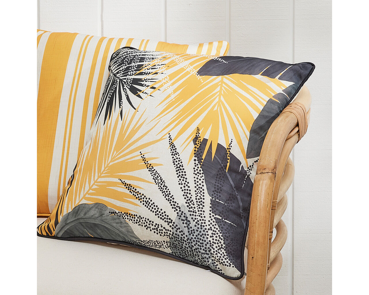 Mustard and 2025 black cushions
