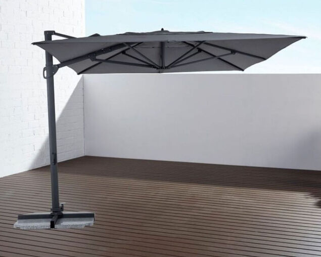 Balmoral 3 x 4m Cantilever Umbrella Charcoal, , hi-res