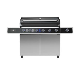 Beefmaster  Premium T-Series 6 Burner BBQ on Deluxe Cart with Cast Iron Side Burner