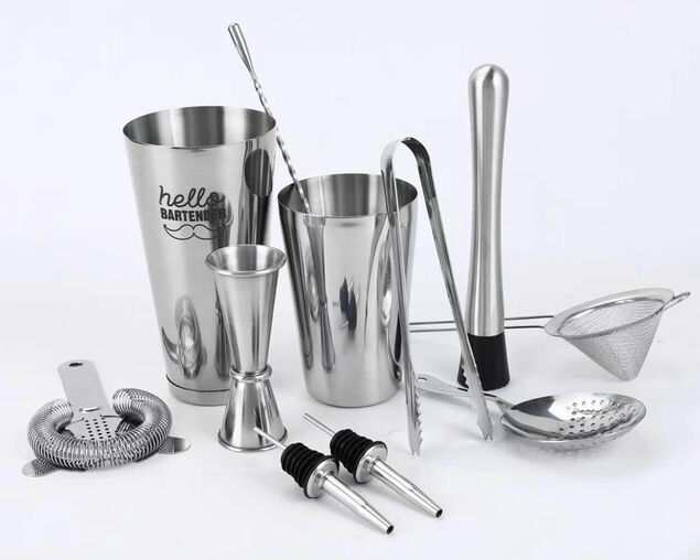 Buy Hello Bartender 10 Piece Cocktail Shaker Set at Barbeques Galore.