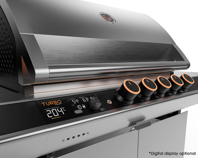 Ziegler & Brown Turbo Elite 5 Burner BBQ on Cart with Side Burner & Drawer (T Series), , hi-res