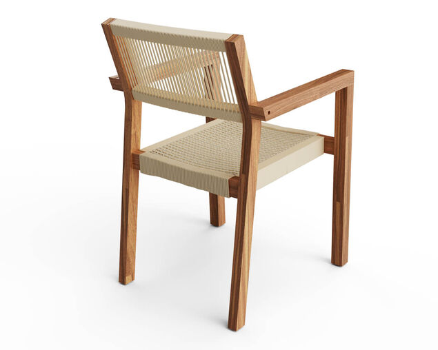 Kursi Teak & Rope Dining Chair, , hi-res