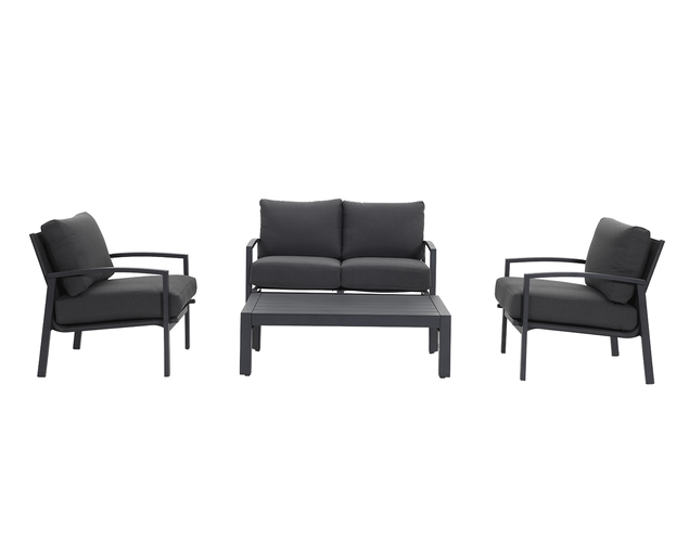 Jette 4 Seater Lounge Bundle - Gunmetal Grey, , hi-res