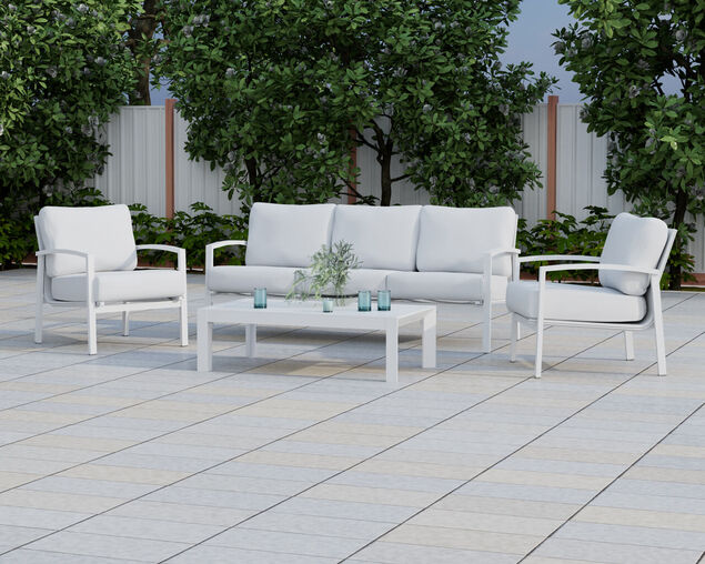 Jette 5 Seater Lounge Setting Bundle - Bone, Bone, hi-res image number null