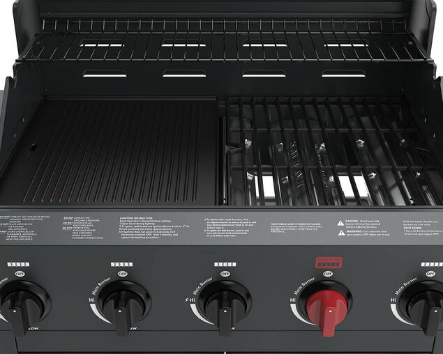 Downunder 5 Burner BBQ With Side Burner & Pro Sear Zone - Matt Grey, Matt Grey, hi-res