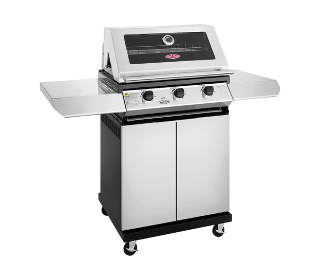 BeefEater 1200 Series 3 Burner BBQ & Trolley - Stainless Steel, Stainless Steel, hi-res image number null