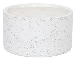 Citronella Terrazzo White Round Candle