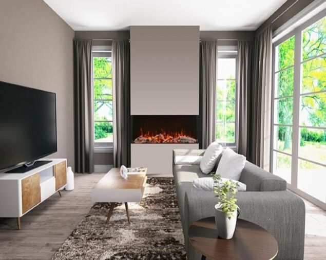 Amantii Smart 60" unit - 14 1/4" in depth 3 sided glass fireplace, , hi-res