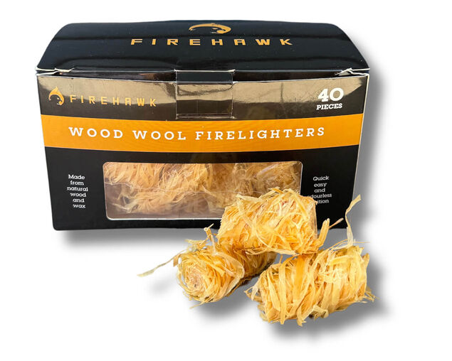 Firehawk Wood Wool Firelighters - 40 pieces, , hi-res image number null