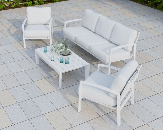 Jette 5 Seater Lounge Setting Bundle - Bone, Bone, hi-res