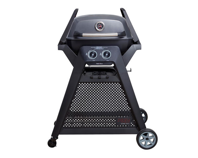 Ziggy Elite Twin Grill Natural Gas BBQ On Cart (Gunmetal Grey), , hi-res