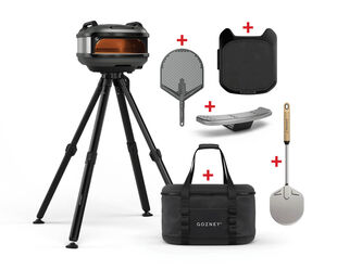 Gozney Tread Peak Bundle Portable Pizza oven with Stand and Cooking Accessories – Off Black