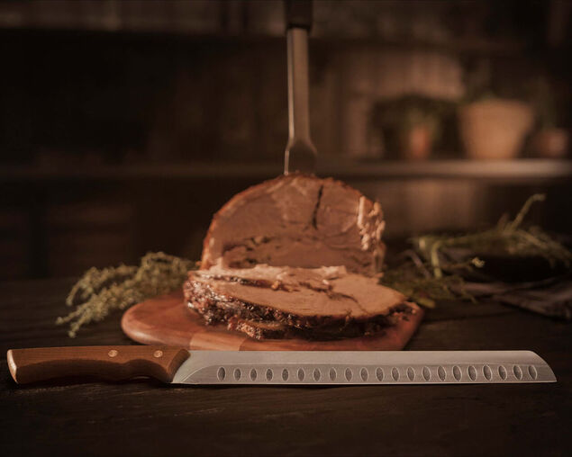 Tramontina Churrasco Black Collection FSC Certified Plain Edge Brisket Slicer - 12", , hi-res