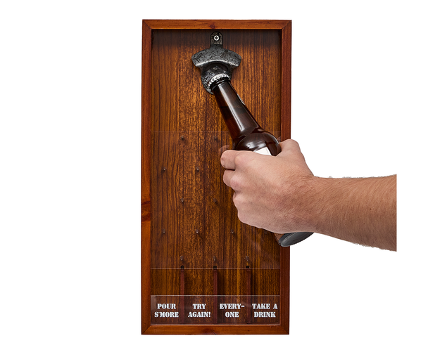 Beer Bottle Cap Drop Game - Pinewood & Steel, , hi-res