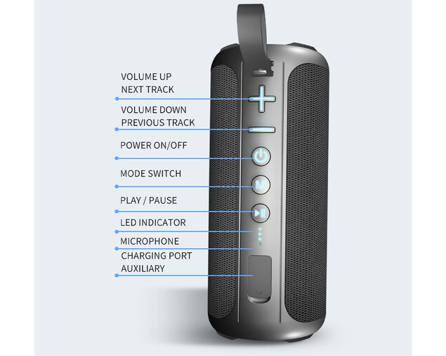 Rewind 20W Waterproof Portable Speaker - Black, , hi-res