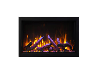 Amantii Smart 50″ Wide – Deep Indoor or Outdoor Electric Built-in only with Black Steel Surround