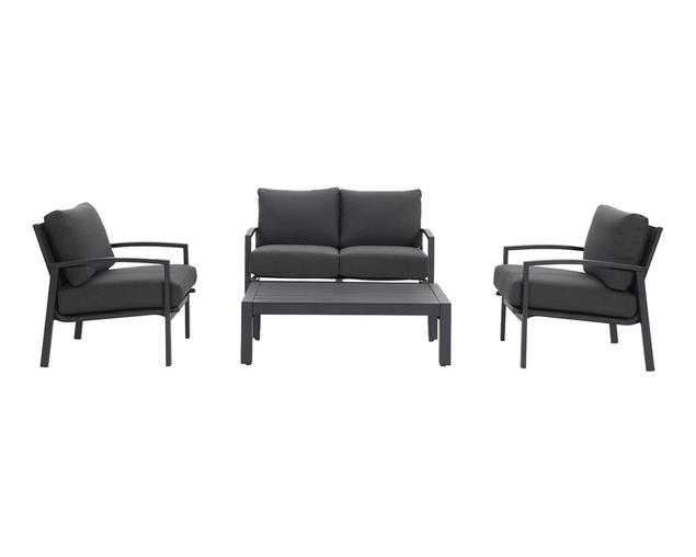 Jette 4 Seater Lounge Bundle - Gunmetal Grey, , hi-res image number null