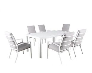 Jette 6 Seater Dining Bundle - White