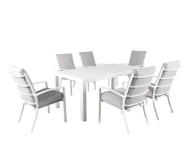 Jette 7 Piece Dining (White), White, hi-res image number null