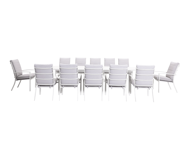 Jette 12 Seater Extension Dining Setting Bundle - Bone, Bone, hi-res