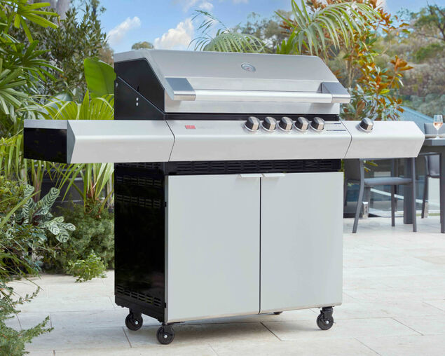 Ziegler & Brown Turbo Elite 5 Burner on Side Burner Cart, , hi-res