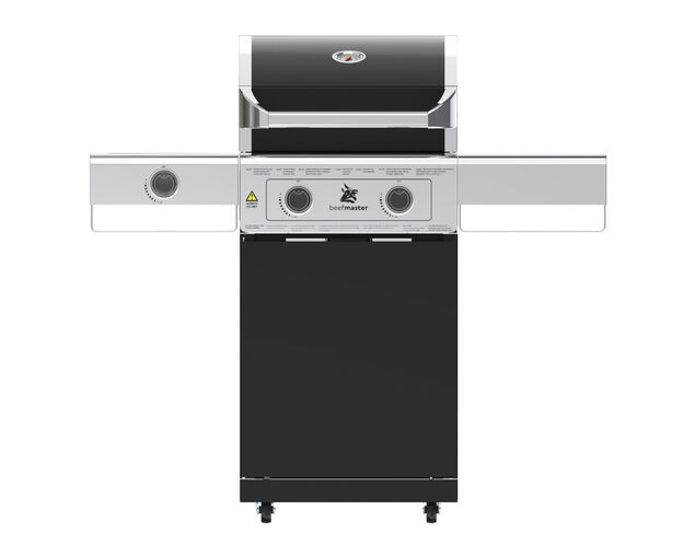 Beefmaster Classic 2 Burner BBQ on Classic Cart with Stainless Steel Side Burner, , hi-res