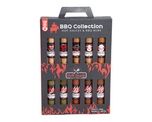 Grill Society 10 Piece BBQ Hot Sauces & BBQ Rubs Collection