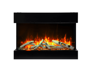 Amantii Smart 30" unit – 10 5/8" in depth 3 sided glass fireplace