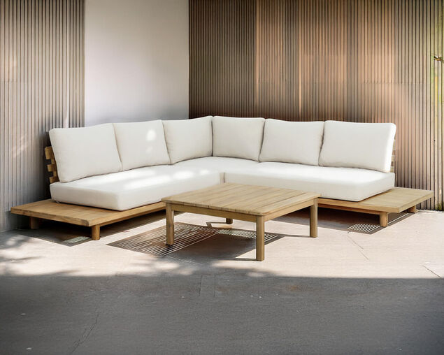 Ubud 4 Piece Modular Lounge Setting, , hi-res