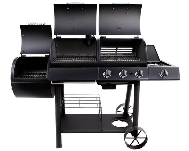 Oklahoma Joe’s Longhorn Combo Charcoal/Gas Smoker & Grill, , hi-res