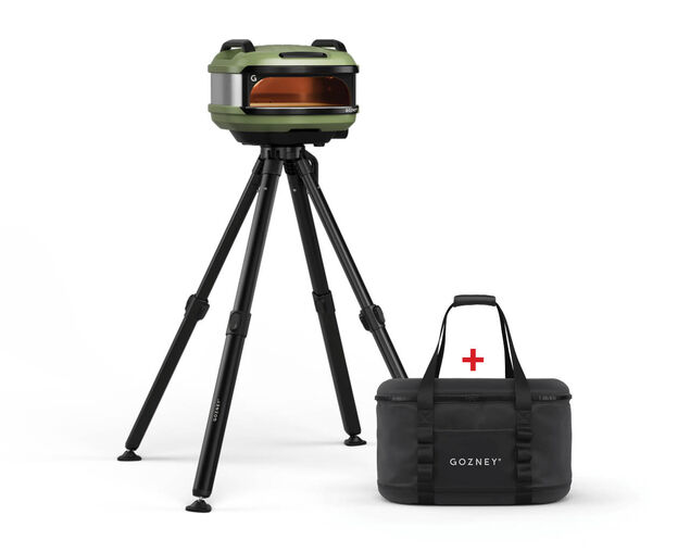 Gozney Tread Trail Bundle Portable Pizza Oven with Stand and Travel Bag – Olive, Olive, hi-res image number null