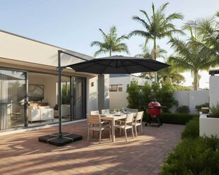 Porto 3.3m Octagonal Umbrella Charcoal