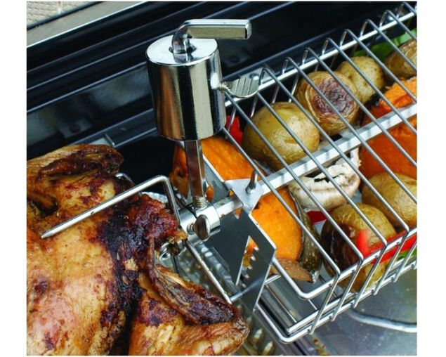 Turbo Stainless Steel Rotisserie Kit NO MOTOR, , hi-res