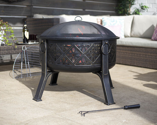 Moresque Moroccan 73cm Firepit with Grill, , hi-res