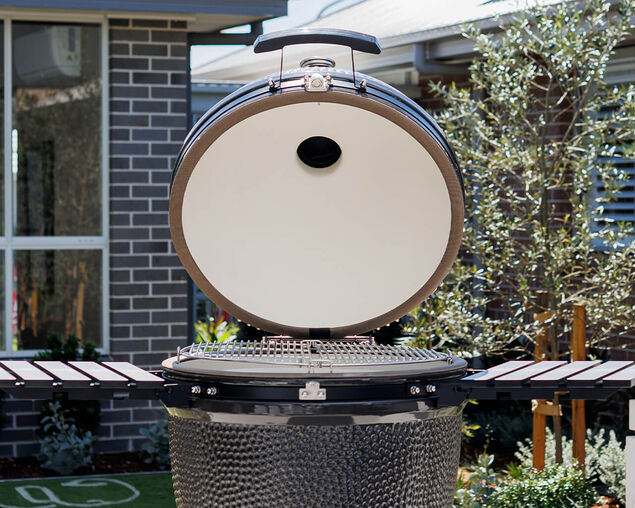 Firehawk Stringybark Kamado Ceramic Charcoal BBQ 68cm (27") - Grey, , hi-res