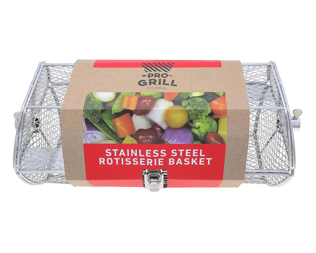 Pro Grill Stainless Steel Rotisserie Basket, , hi-res
