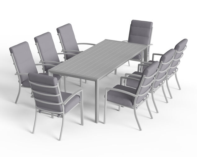 Jette 8 Seater Dining Setting Bundle - Bone, Bone, hi-res