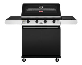 BeefEater 1200 Series - 4 Burner Black Enamel BBQ With Side Burner