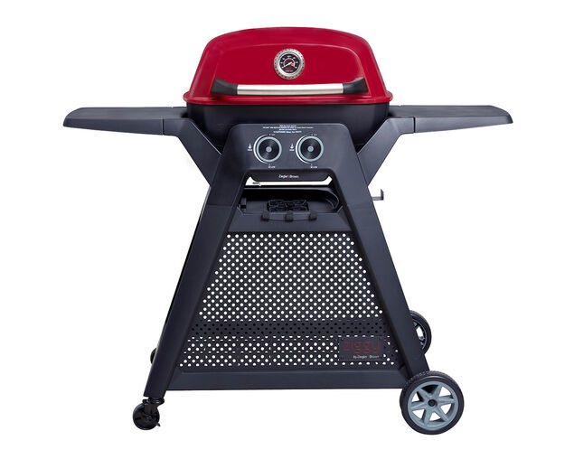 Ziggy Elite Twin Grill LPG BBQ On Cart, , hi-res