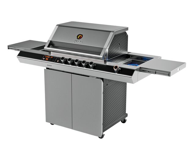 Ziegler & Brown Turbo Q Series Elite 5 Burner BBQ on Cart with Side Burner & Drawer, , hi-res