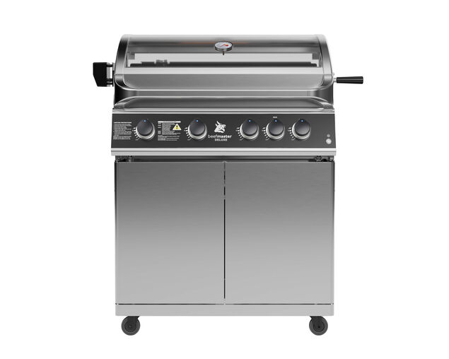Beefmaster Deluxe T-Series 4 Burner BBQ on Deluxe Cart Roll In, , hi-res image number null
