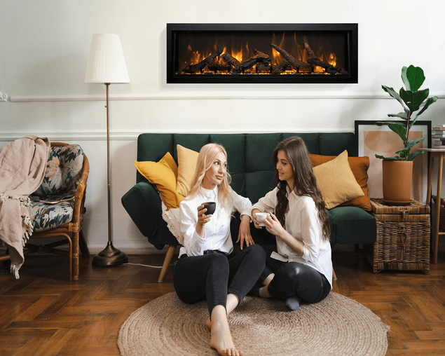 Amantii Smart 72″ Wide – Deep Indoor or Outdoor Electric Built-in only with Black Steel Surround, , hi-res