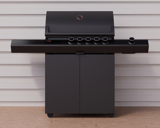 Ziegler & Brown Turbo Classic 5 Burner BBQ on Cart with Side Burner & Shelf (T Series), , hi-res image number null