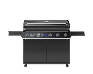 Beefmaster  Premium T-Series 6 Burner BBQ on Classic Cart with Folding Shelves