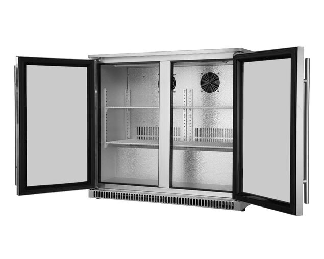 Ziegler & Brown Outdoor Bar Fridge - 2 Door Triple Glazed, , hi-res