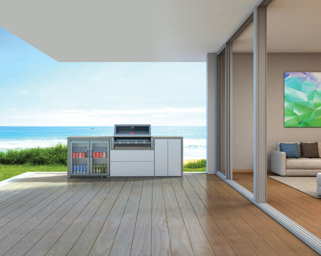 BeefEater Signature Outdoor Kitchen, 2.9 Metres  (BBQ and Fridge Sold Separately), , hi-res