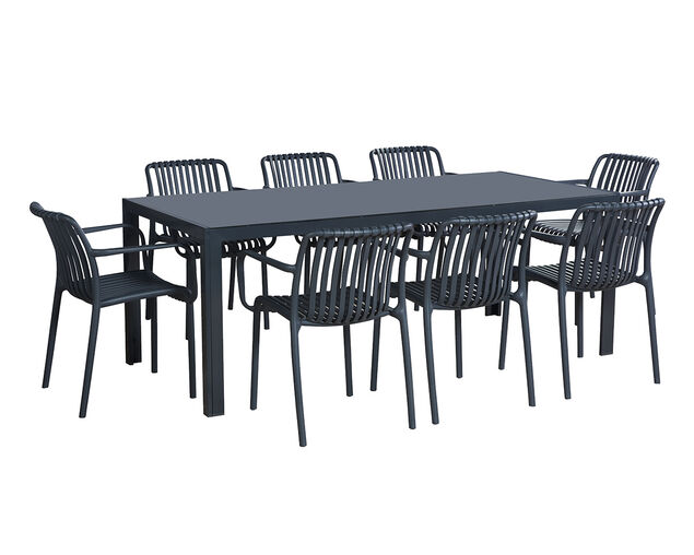 Malmo 9 Piece Mixer Dining Setting, , hi-res