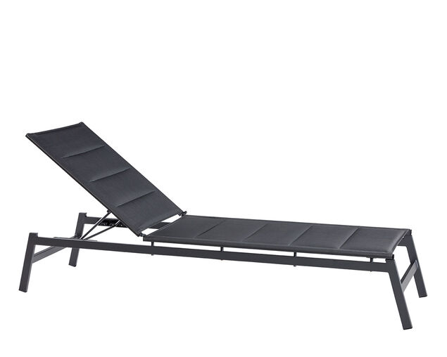 Boston Padded Sunlounge - Gunmetal Grey, Grey, hi-res image number null