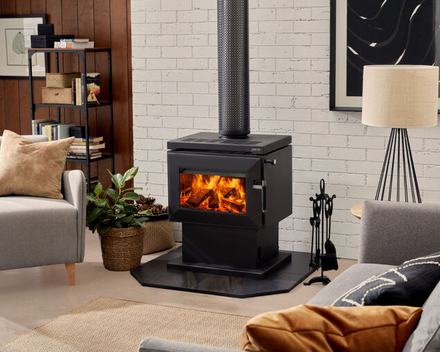 Saxon Merbau Freestanding Wood Heater, , hi-res