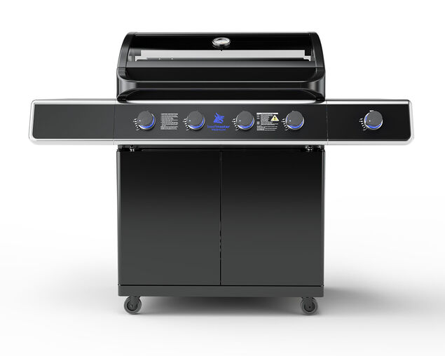 Premium Beefmaster T-Series 4 Burner BBQ on Classic Cart with Stainless Steel Side Burner, , hi-res image number null